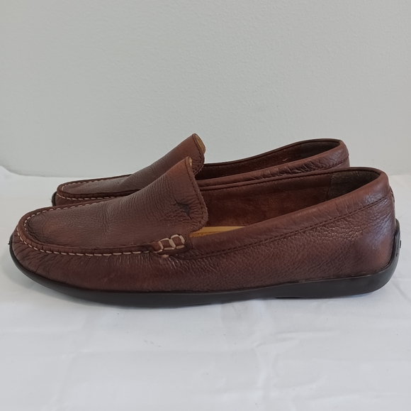 Tommy Bahama men's orion leather slip-on  loafers Brown size 9.5m - Picture 4 of 12